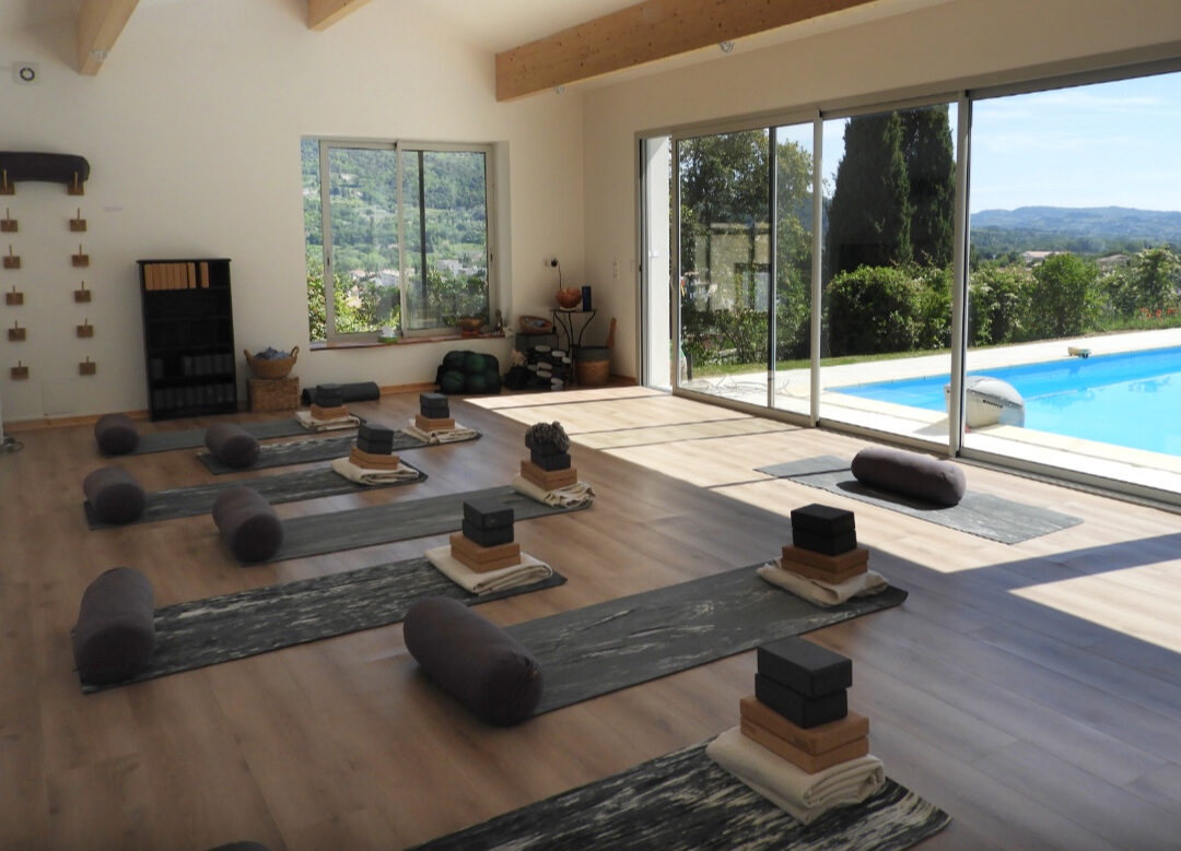 glass fronted yoga space